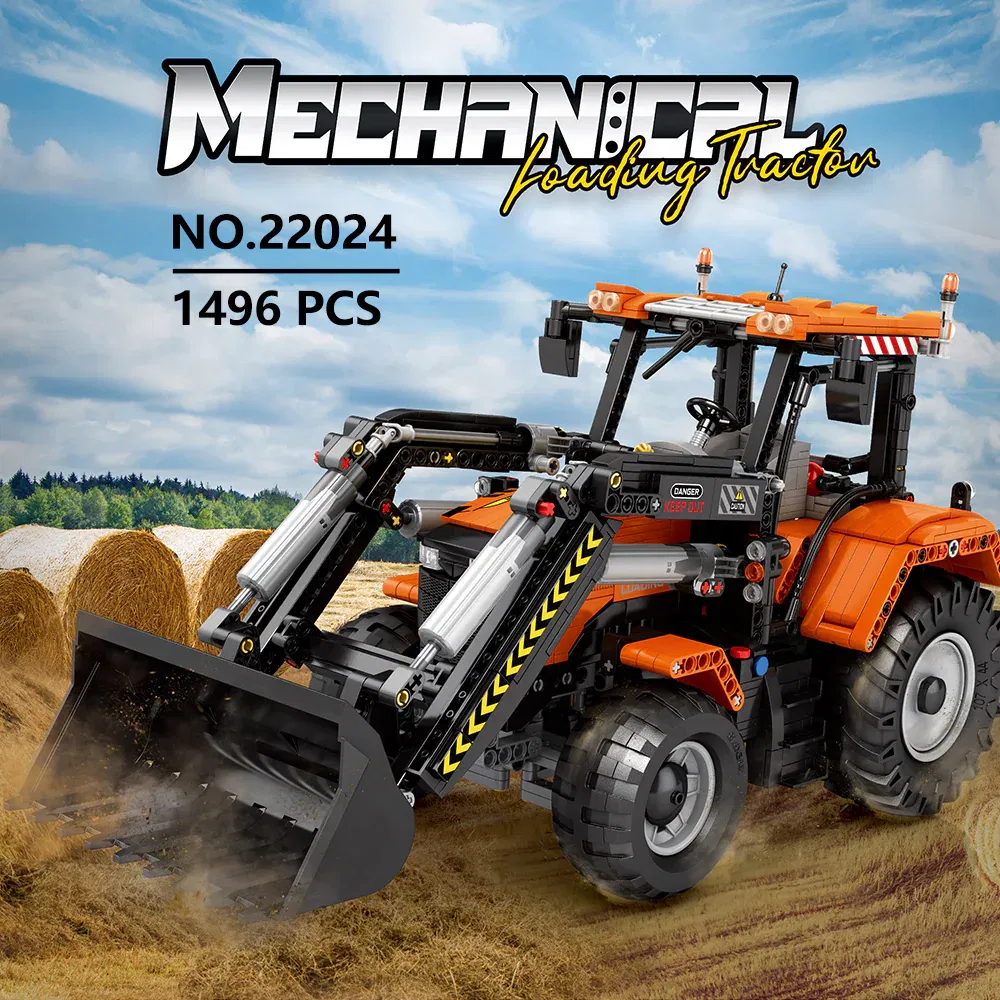 Reobrix 22024 - RC Front Loader Tractor Agriculture Farmer Car - RC Traktor Frontlader Bauernhof