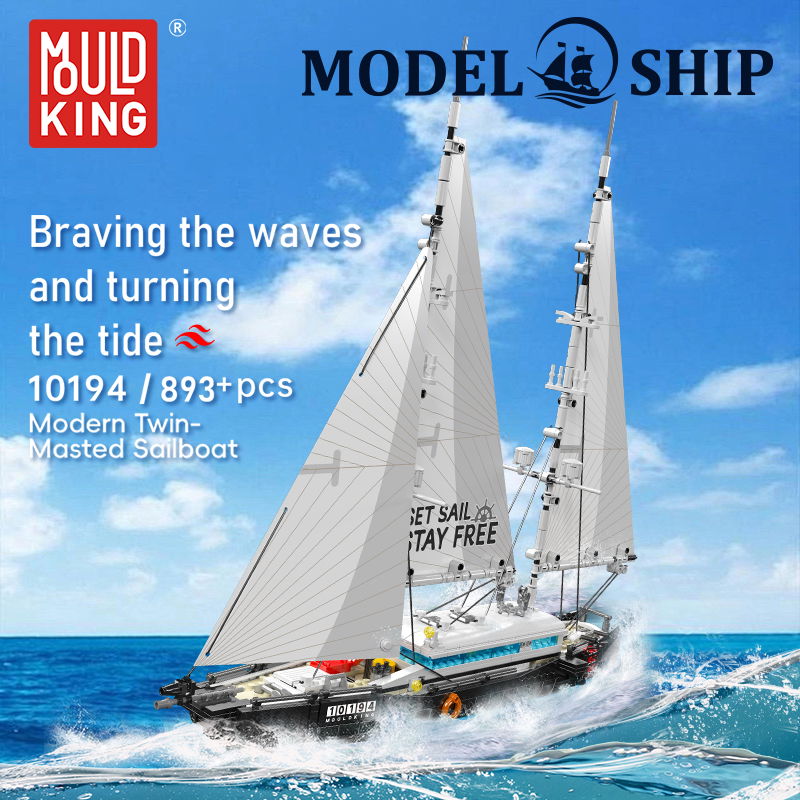 Mould King 10194 - Modernes Zweimast-Segelyacht