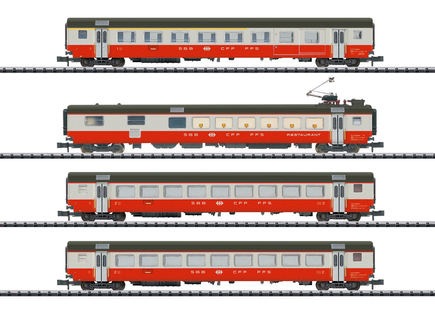 MiniTrix T18720 - Schnellzugwagen-Set "Swiss Express" Teil 1