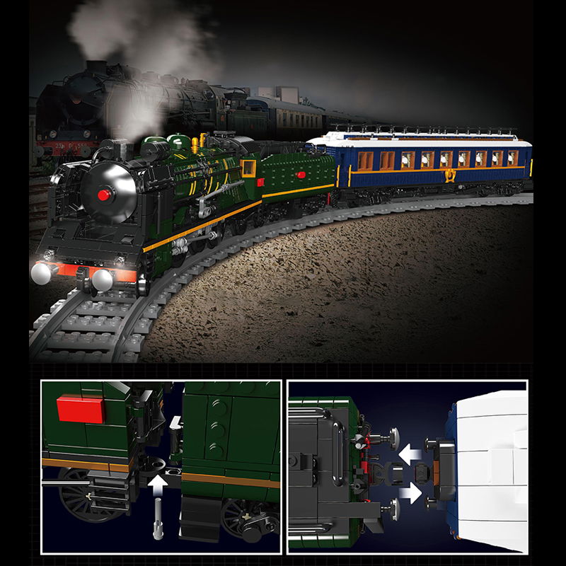Mould-King-12025-Orient-Express-French-Railways-SNCF-231-Steam-Locomotive-Train-With-Motor-3